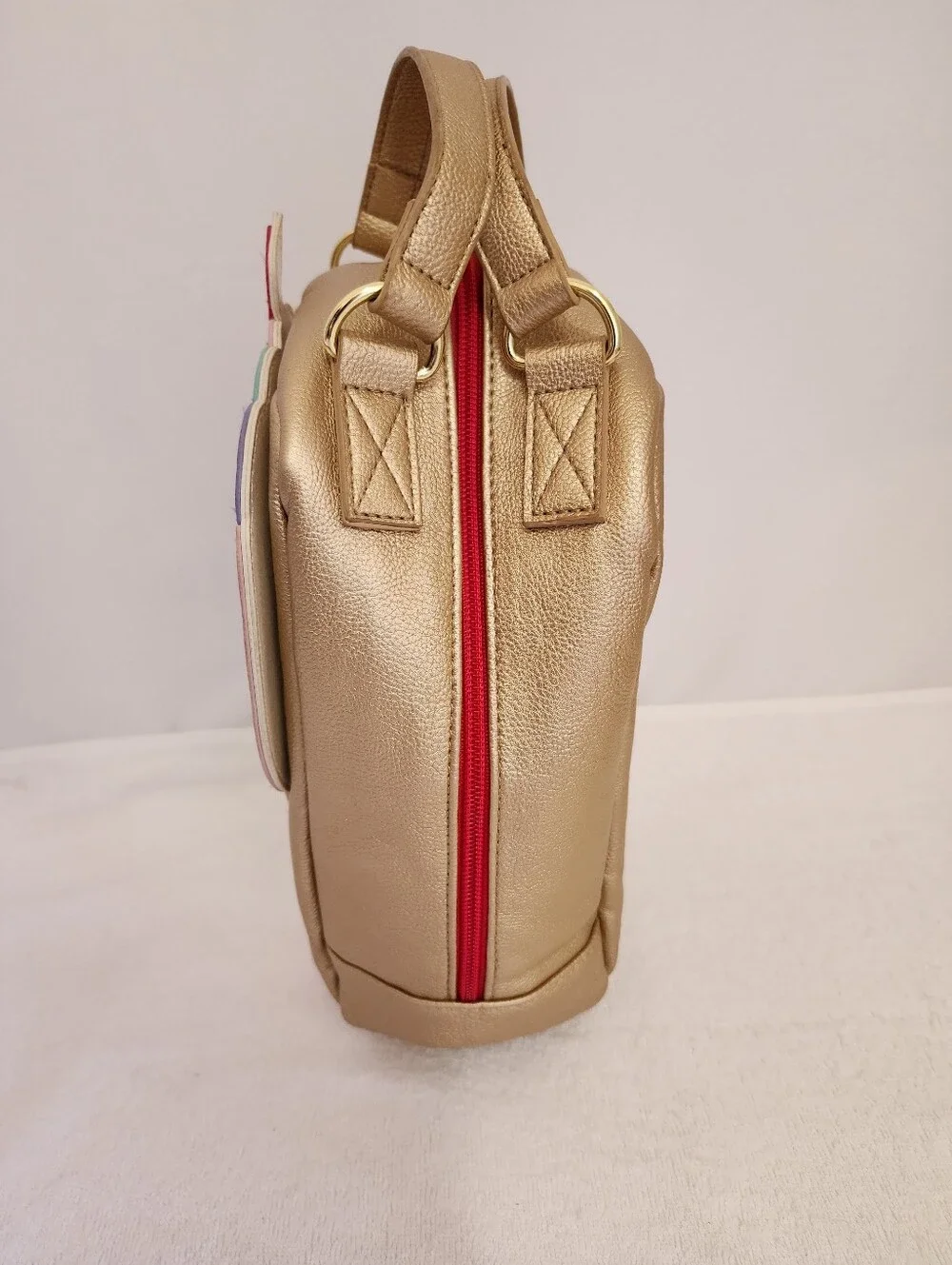 Betsey Johnson Unicorn Mini Backpack Gold Pink Rainbow Pastel Glitter Bag